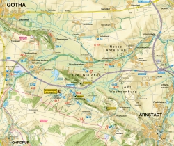 Karte der Standorte zum Drei(n)schlag 2014